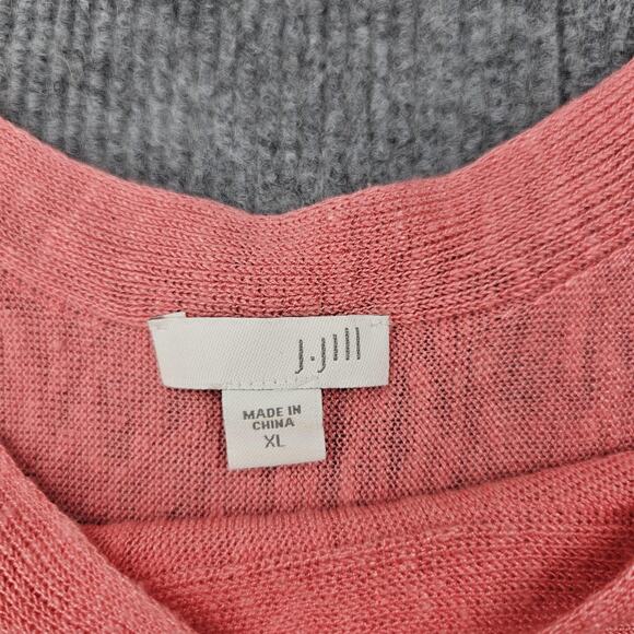 J Jill Sweater Womens XL Pink Linen Blend Pullover Lightweight Coastal Beach - Picture 2 of 6